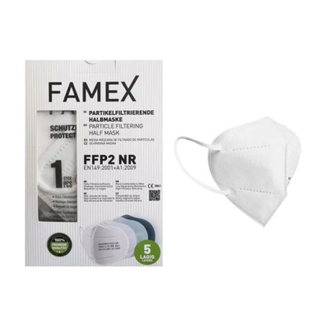 Famex Μάσκα Προστασίας FFP2 Λευκή 10τμχ