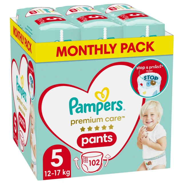 Pampers Premium Care Pants Μέγεθος 5 12-17kg 102τμχ