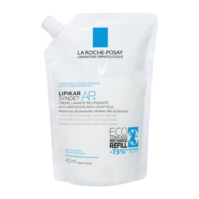 La Roche Posay Lipikar Syndet AP+ Refill Κρεμώδες Αφρόλουτρο για Ξηρό Δέρμα με Τάση Ατοπίας 400ml
