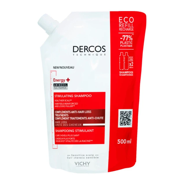 Dercos Energy+ Δυναμωτικό Σαμπουάν κατά της Τριχόπτωσης Refill 500ml