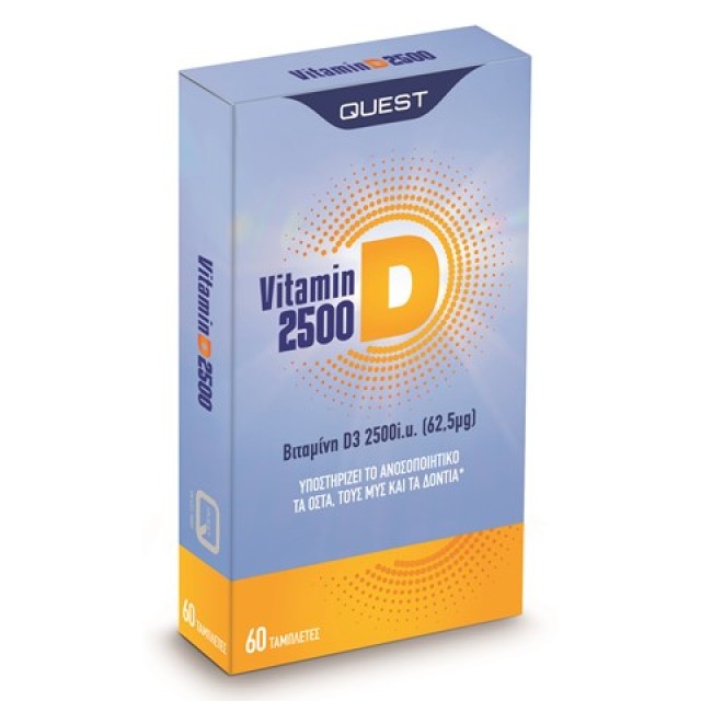 Quest Vitamin D3 2500iu&K2 100mg 60caps