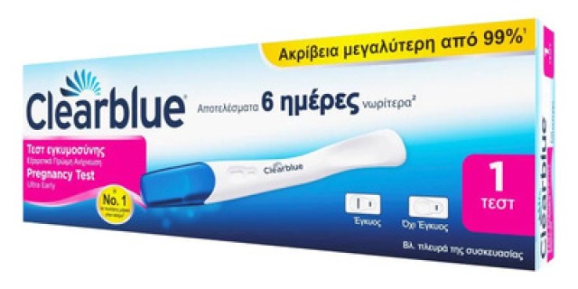 Clearblue Τεστ Εγκυμοσύνης Εξαιρετικά Πρώιμη Ανίχνευση