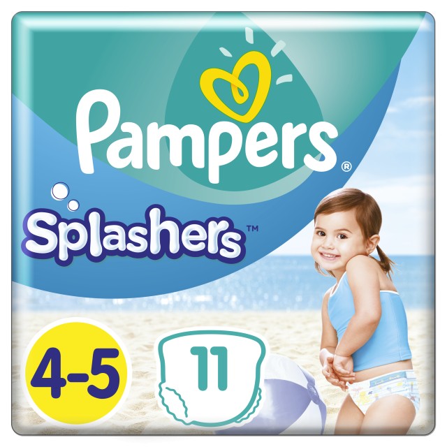 Pampers Splashers Πάνες No 4-5 (9-15kg) 11τμχ
