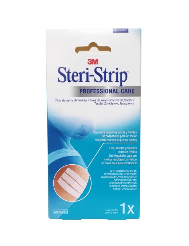 3M Steri Strip Ταινίες Σύγκλεισης Τραύματος 12mm x 10cm 1τμχ