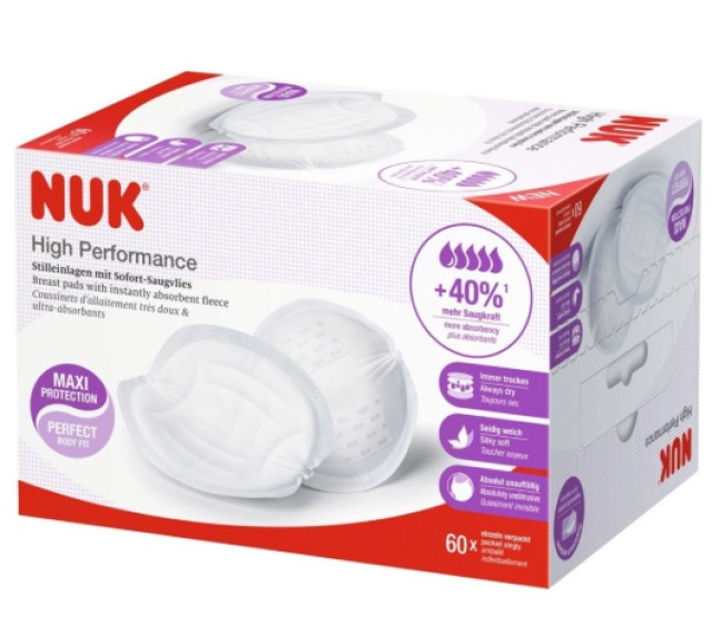 NUK Επιθέματα Στήθους High Performance 60τμχ