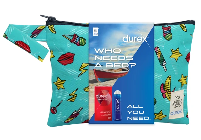 Durex Summer x Bleecker Kit Προφυλακτικά Sensitive 12τμχ & Λιπαντικό 50ml