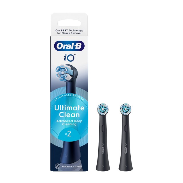 Oral-B Ανταλλακτικές Κεφαλές iO Ultimate Clean Μαύρο 2τμχ