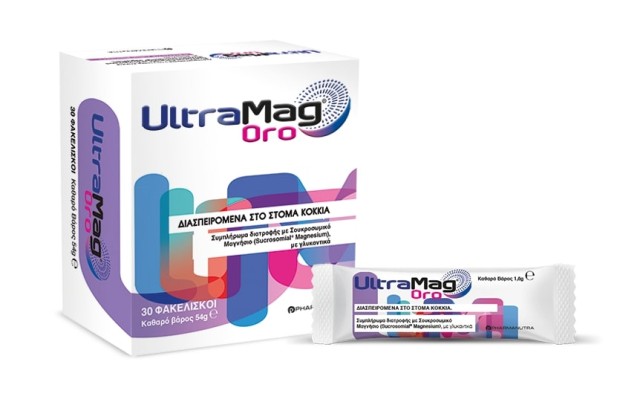 UltraMag Oro Συμπλήρωμα Διατροφής με Μαγνήσιο 30 Φακελάκια
