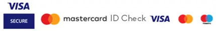 Visa Secure, Mastercard, Visa icons